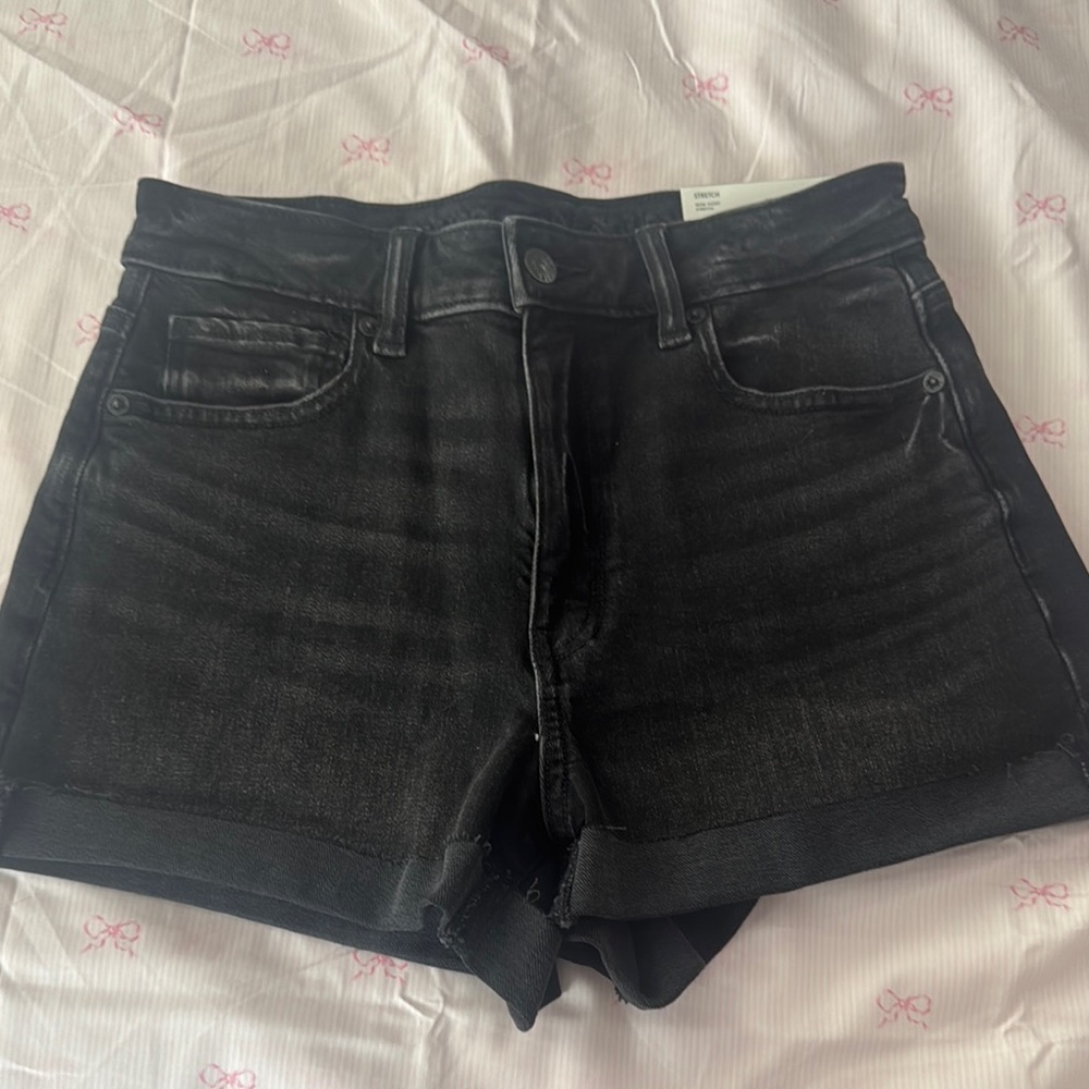 American Eagle Outfitters Black Jean Shorts Classic Style